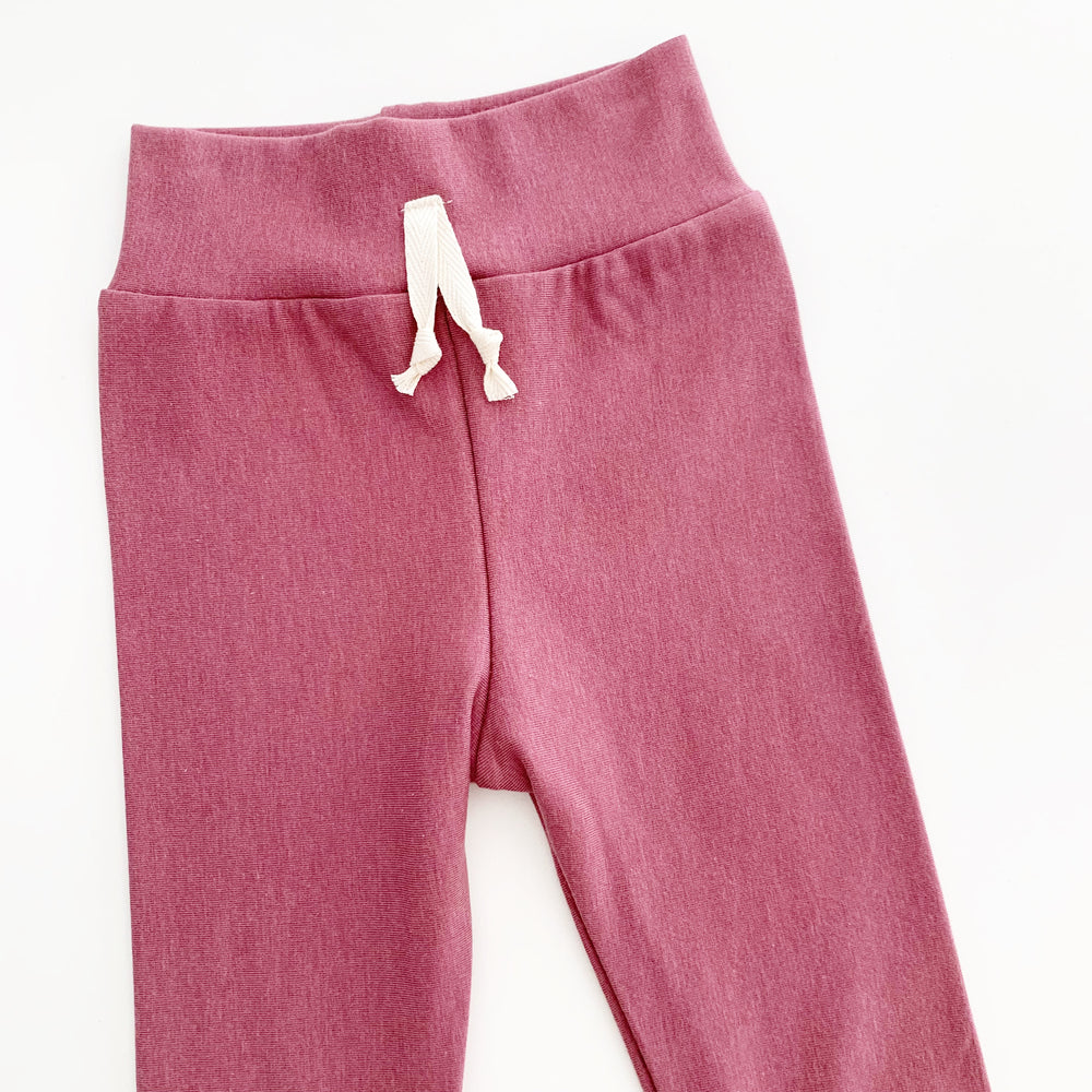 Rose Brown Organic French Terry Joggers - BohemianBabies