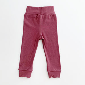 Rose Brown Organic French Terry Joggers - BohemianBabies