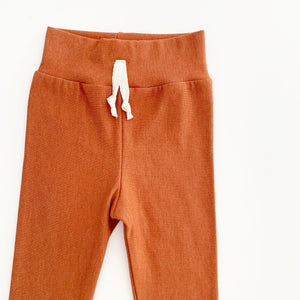Rust Organic French Terry Joggers - BohemianBabies