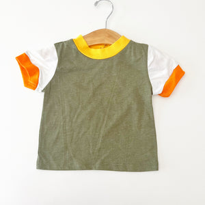 
            
                Load image into Gallery viewer, Unisex Olive Ringer Tee - BohemianBabies
            
        