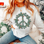 Adult Peace Wreath Sweatshirt