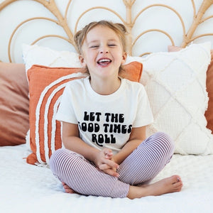 
            
                Load image into Gallery viewer, Let the Good Times Roll Organic Kids Tee - BohemianBabies
            
        