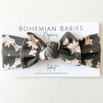 Starry Bat Organic Bow Headband - BohemianBabies