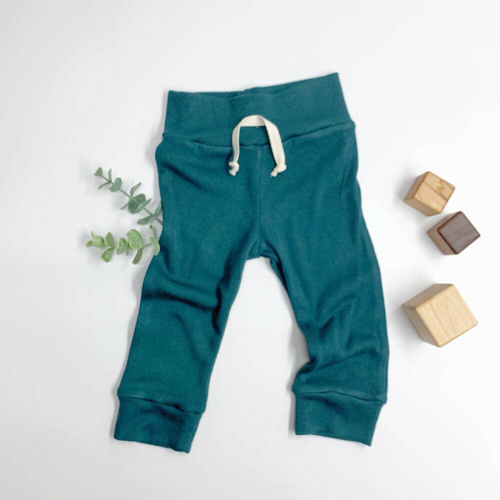 
            
                Load image into Gallery viewer, Teal Cloud Solid Joggers - BohemianBabies
            
        