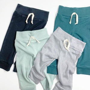 
            
                Load image into Gallery viewer, Teal Cloud Solid Joggers - BohemianBabies
            
        
