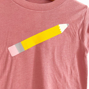 
            
                Load image into Gallery viewer, Pencil Mauve Tri-Blend Kids Tee - BohemianBabies
            
        