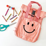 Pink Smiley Mini Roll-Top Backpack - BohemianBabies