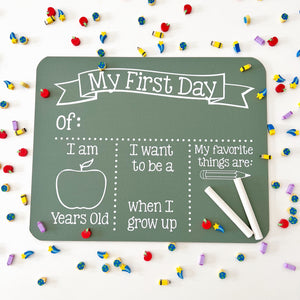 "First Day" Chalkboard Sign - BohemianBabies