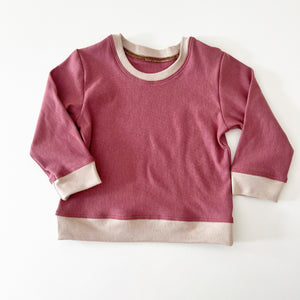 
            
                Load image into Gallery viewer, Rose Brown Organic French Terry Sweatshirt - BohemianBabies
            
        