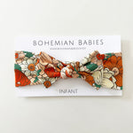 Blushing Blooms Organic Bow Headband - BohemianBabies