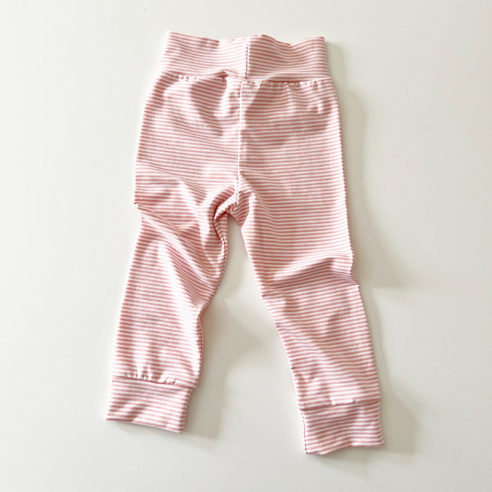 
            
                Load image into Gallery viewer, Pink Stripe Bamboo Joggers - BohemianBabies
            
        