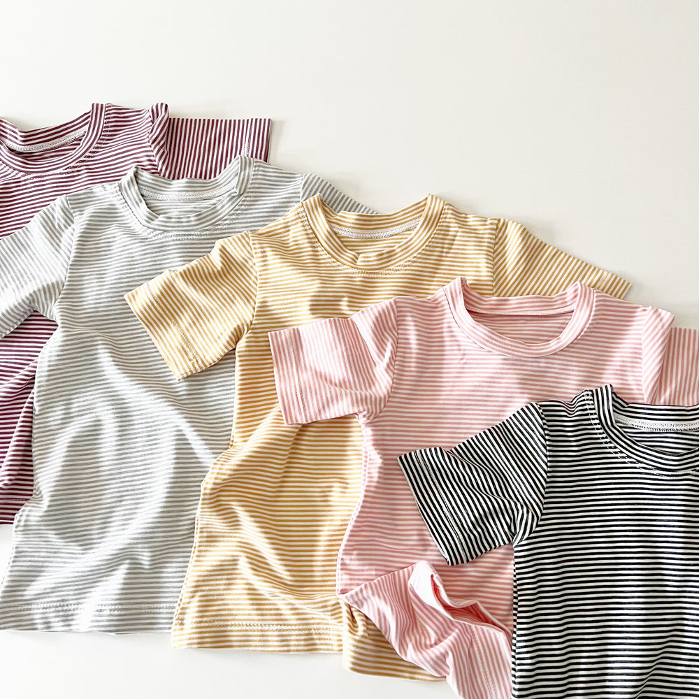 Pink Stripe Bamboo T-Shirt Dress - BohemianBabies