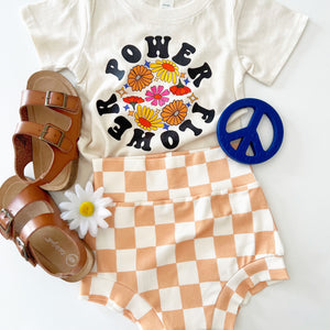 PREORDER - Rose Pink Checkered Organic Shorties - BohemianBabies