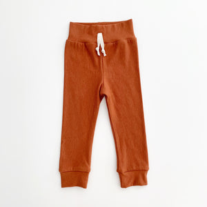 
            
                Load image into Gallery viewer, Rust Organic French Terry Joggers - BohemianBabies
            
        