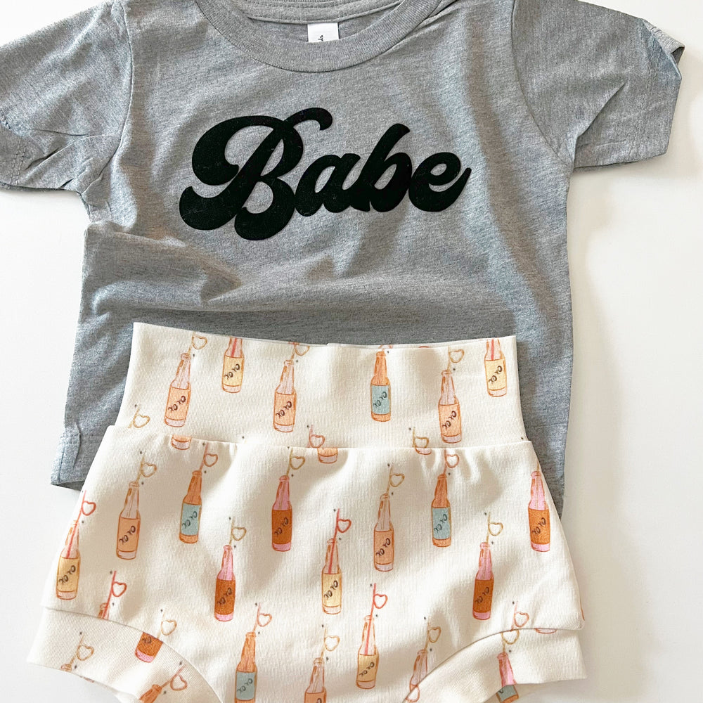 
            
                Load image into Gallery viewer, Babe Grey Tri-Blend Kids Tee - BohemianBabies
            
        