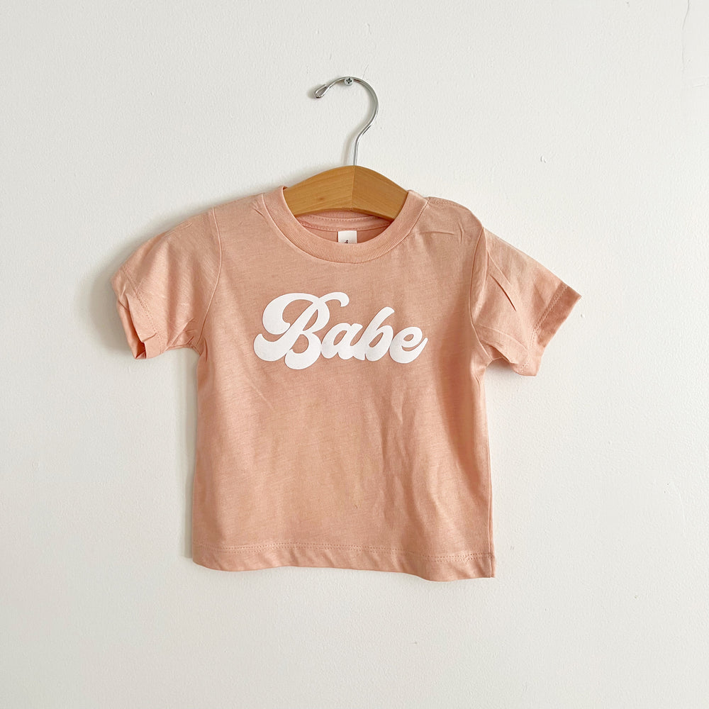 Babe Peach Tri-Blend Kids Tee - BohemianBabies