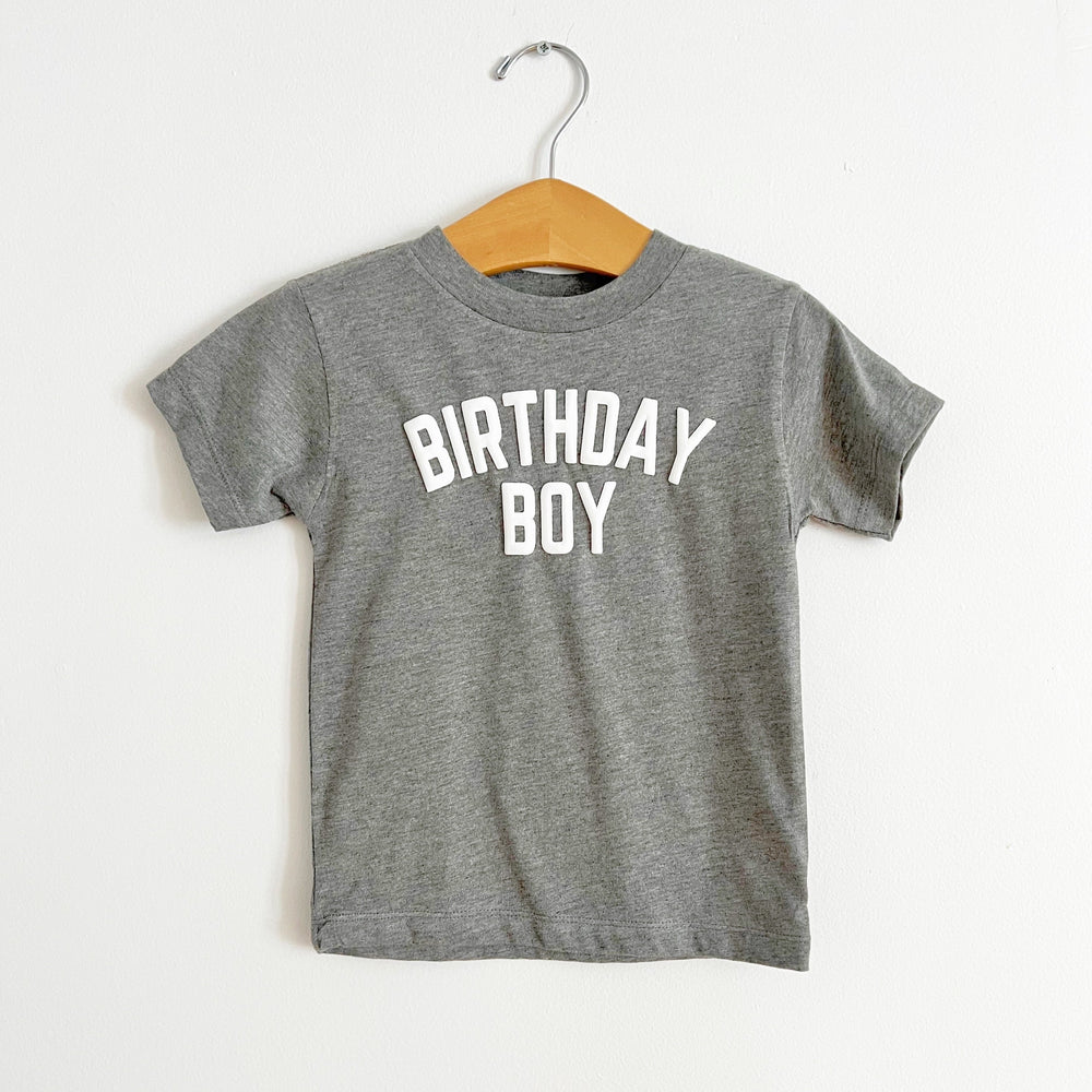 Birthday Boy Grey Tri-Blend Kids Tee - BohemianBabies