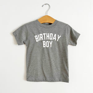 Birthday Boy Grey Tri-Blend Kids Tee - BohemianBabies